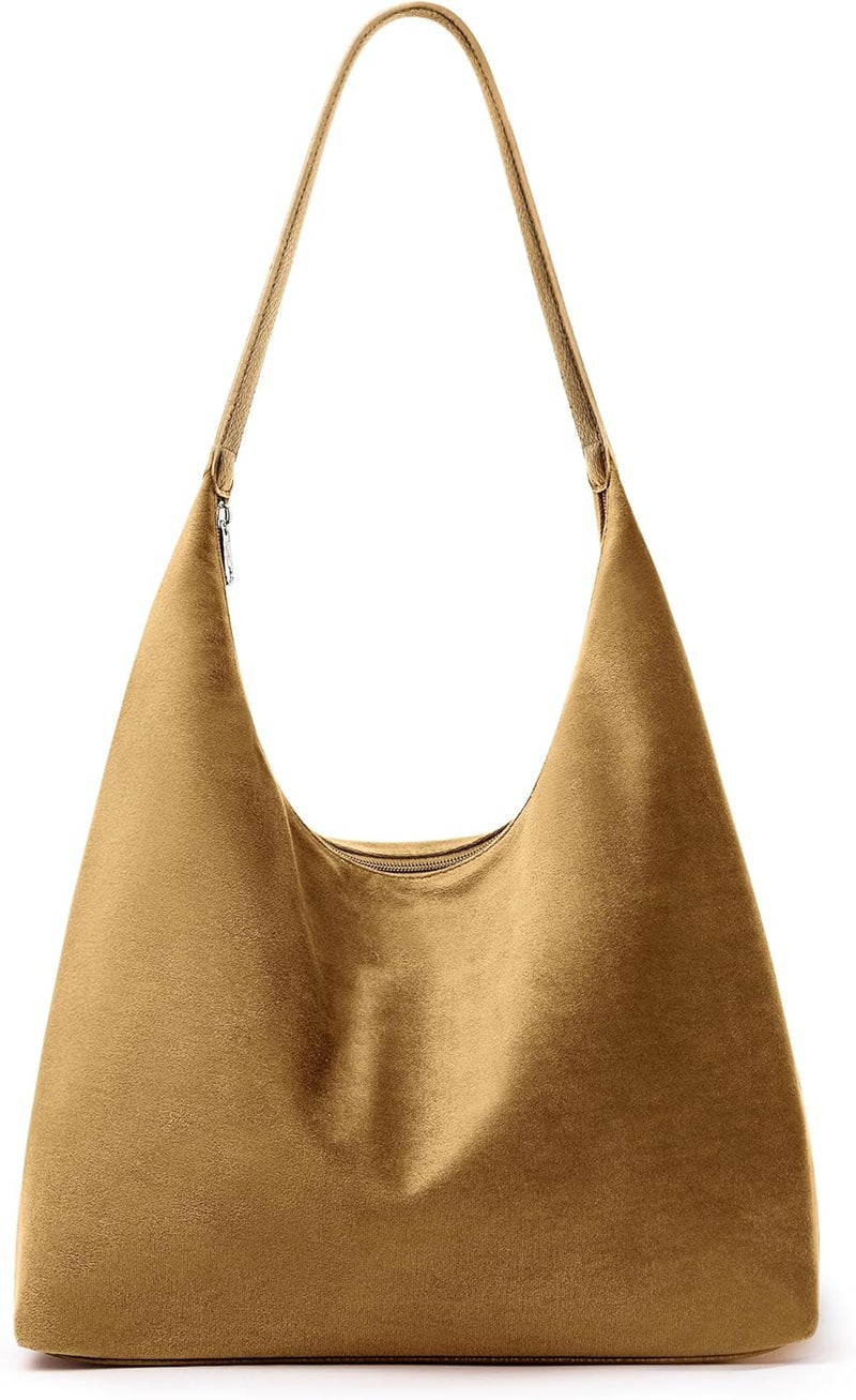 KALIDI Casual Tote Bag Vegan Leather Hobo Zipper Work Bag Weekender Shoulder for Women Shoulder Travel Purse - Image 1